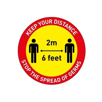 Keep Social Distancing Floor Sticker Custom Print Stickers