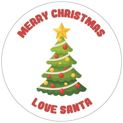 Merry Christmas Tree Window Wall Sticker