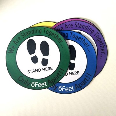 12pcs Stickers Social Distancing Keep your Distance Stand Here Line Crowd Control floor stickers