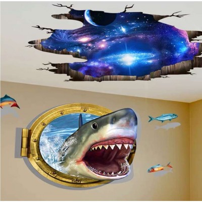 3d floor sticker vinyl pvc undersea landscape cartoon epoxy floor stickers for living floor decorating wall stickers