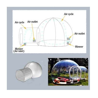 luxurious Clear Outdoor Backyard  transparent  inflatable Camping Home Bubble Tent