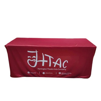 Customized Table Cloth Heat Sublimation Printing Trade Show Table Cover