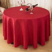 Wedding Party Banquet 100% Polyester Wrinkle Free Round Table Cloth